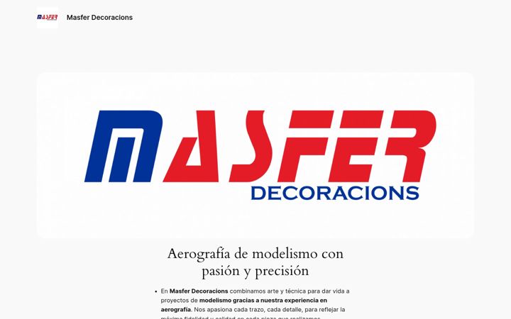 Screenshot of masferdecoracions.com