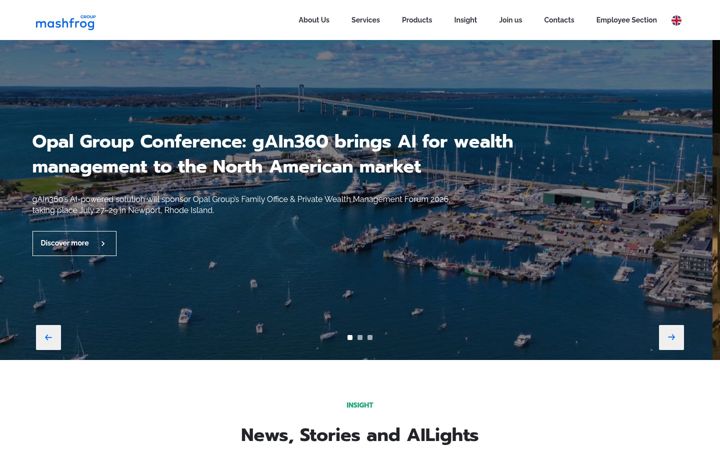 Screenshot of mashfrog.com