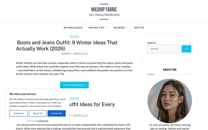 Screenshot of mashupfabric.com