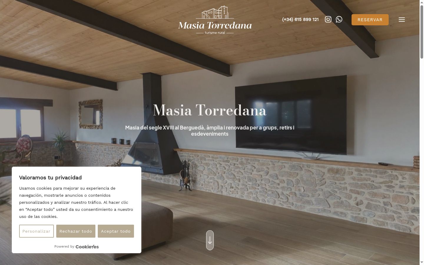 Screenshot del banner di consenso mostrato prima di qualsiasi interazione