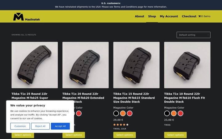 Screenshot of masiinatek.com
