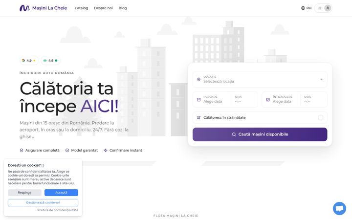 Screenshot of masinilacheie.ro