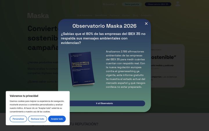 Screenshot of maska.es