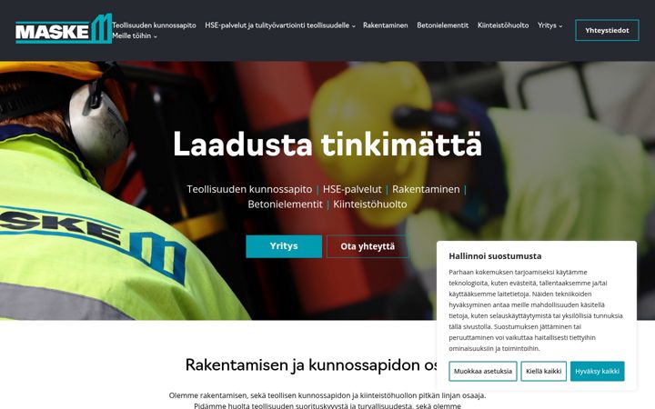 Screenshot of maske.fi