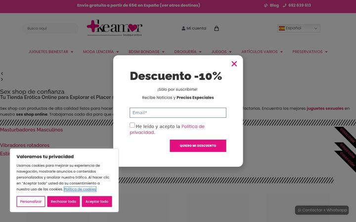 Screenshot of maskeamor.com