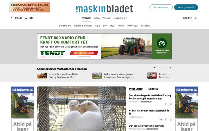 Screenshot of maskinbladet.dk