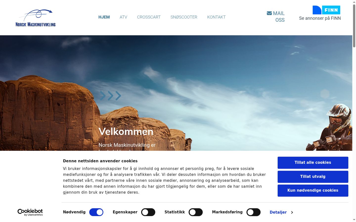 Screenshot des Einwilligungsbanners vor jeglicher Interaktion