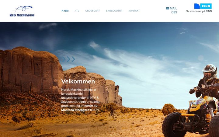Screenshot of maskinutvikling.no