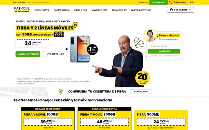 Screenshot of masmovil.es