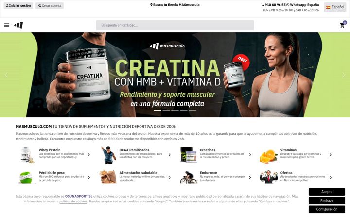 Screenshot of masmusculo.com