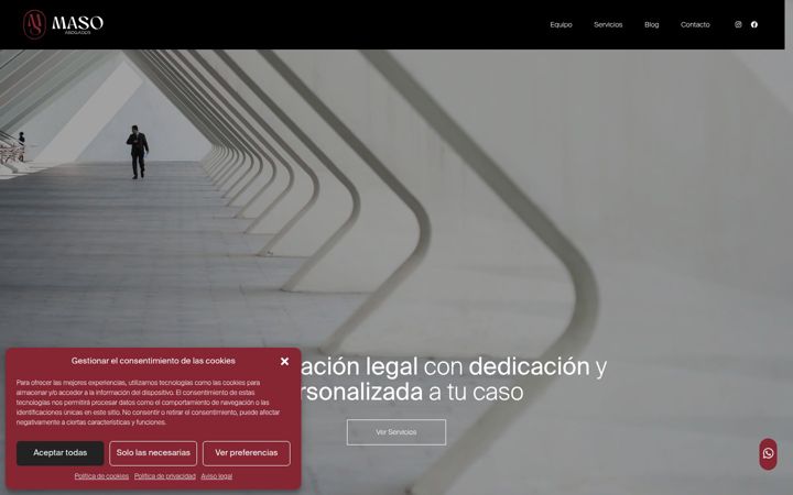 Screenshot of masoabogados.es