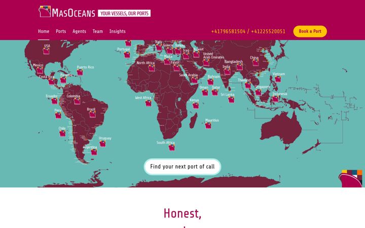 Screenshot of masoceans.com