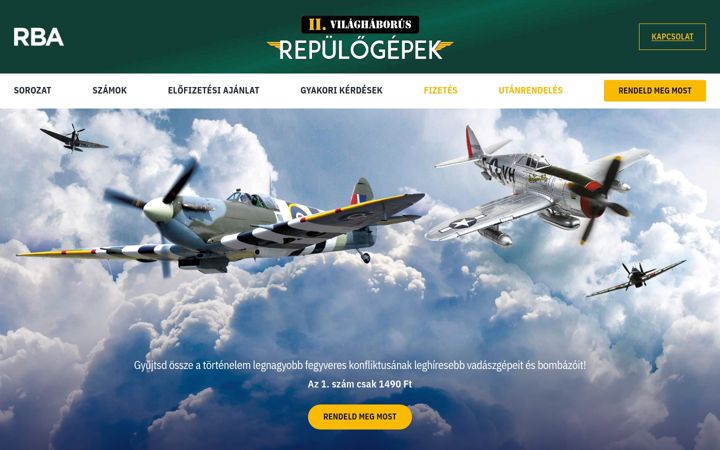 Screenshot of masodikvilaghaborusrepulogepek.hu