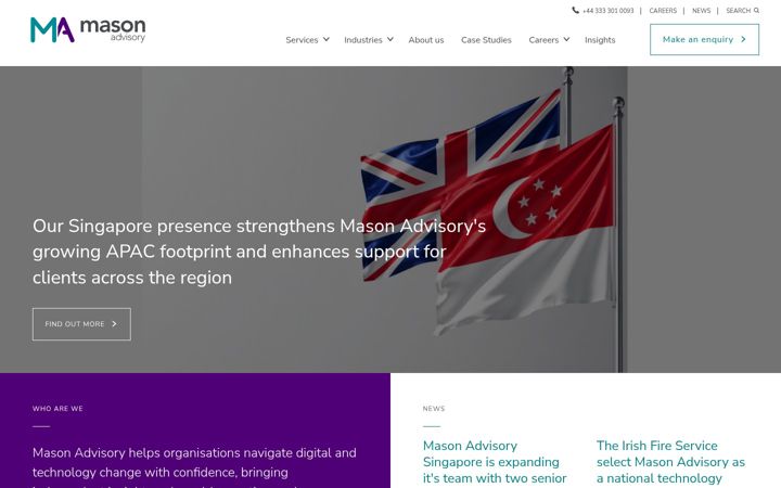 Screenshot of masonadvisory.com