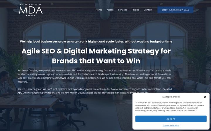 Screenshot of masondouglas.agency