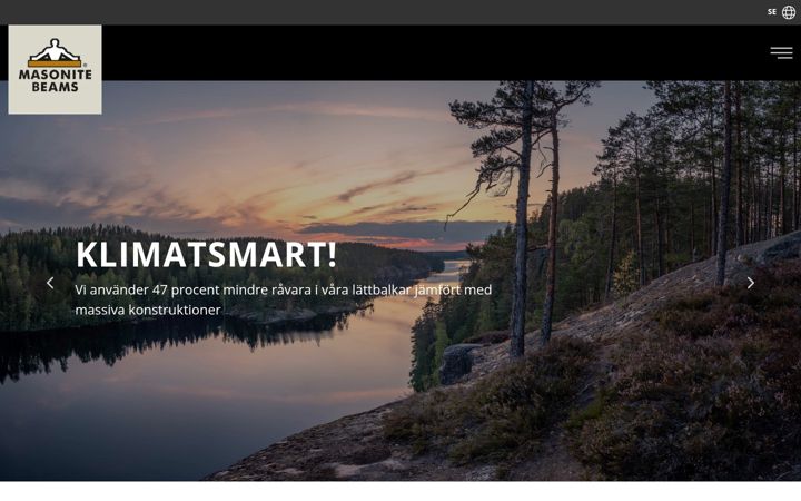 Screenshot του masonitebeams.se