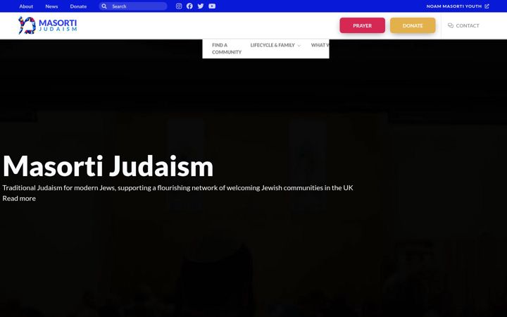 Screenshot of masorti.org.uk