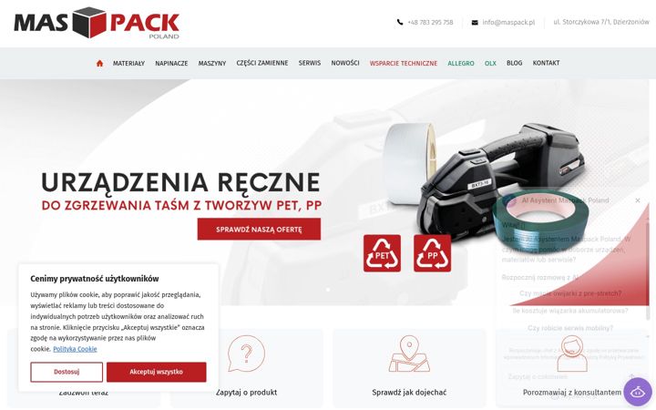 Screenshot of maspack.pl