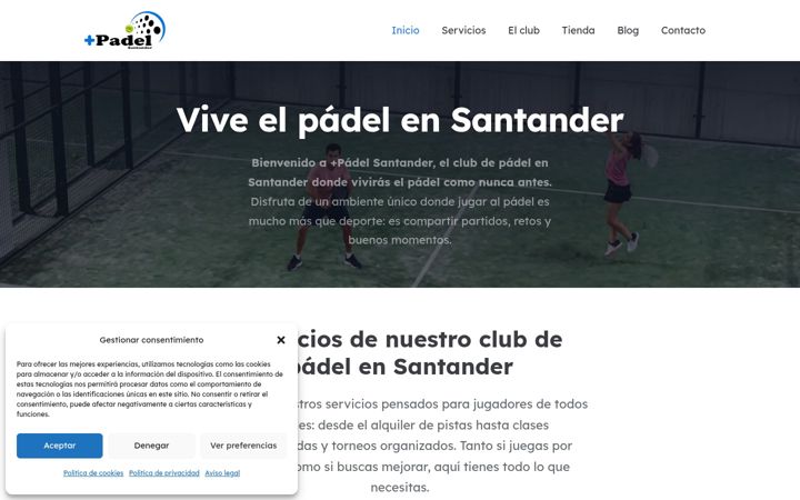 Screenshot of maspadelsantander.com