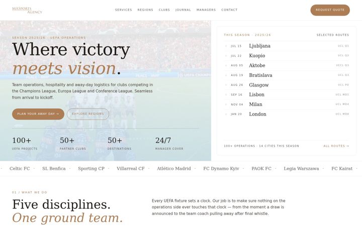 Screenshot of masports-agency.com