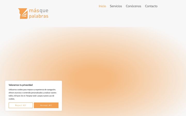 Screenshot of masquepalabrasconil.com