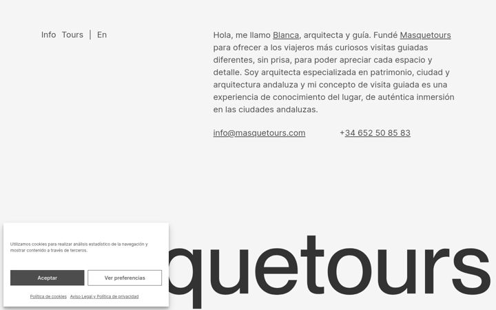 Screenshot of masquetours.com