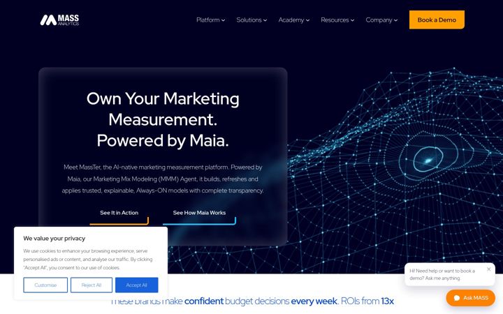Screenshot of mass-analytics.com