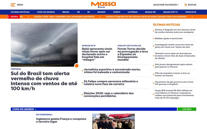 Screenshot of massa.com.br