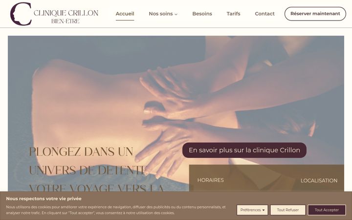 Screenshot of massage-cliniquecrillon.com