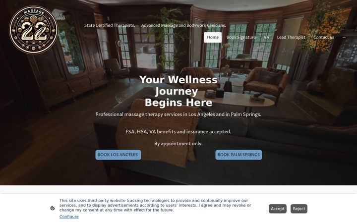 Screenshot of massage22.com