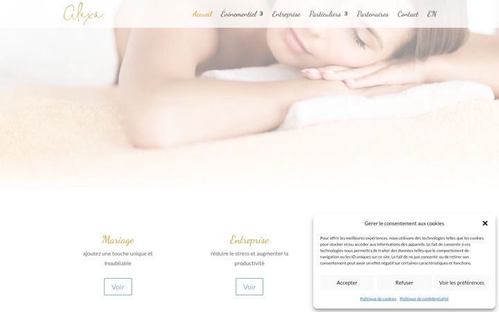 Screenshot of massagealexa.com