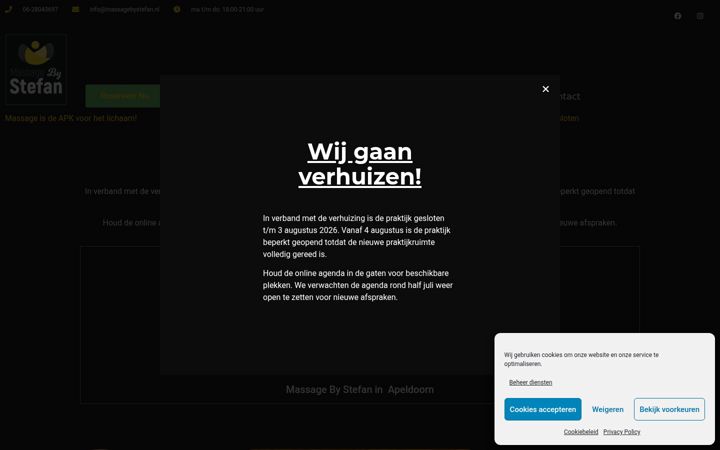 Screenshot of massagebystefan.nl