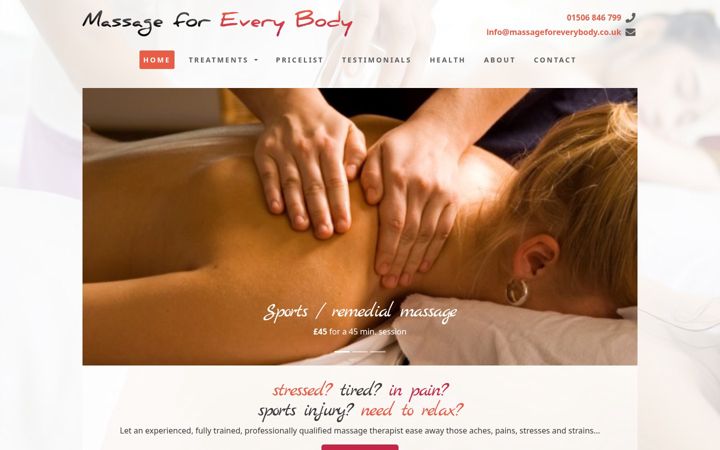 Screenshot of massageforeverybody.co.uk