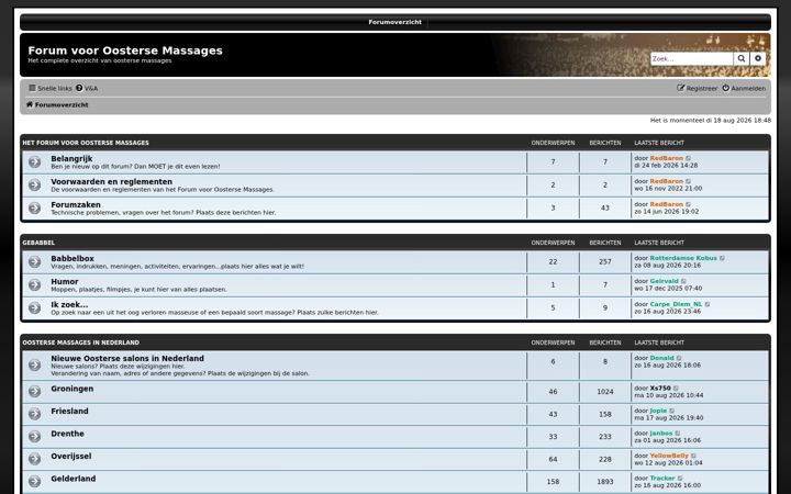 Screenshot of massageforum.nl