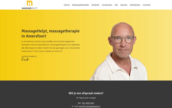 Screenshot of massagehelpt.nl
