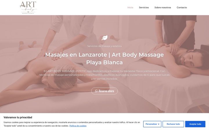 Screenshot of massagelanza.com