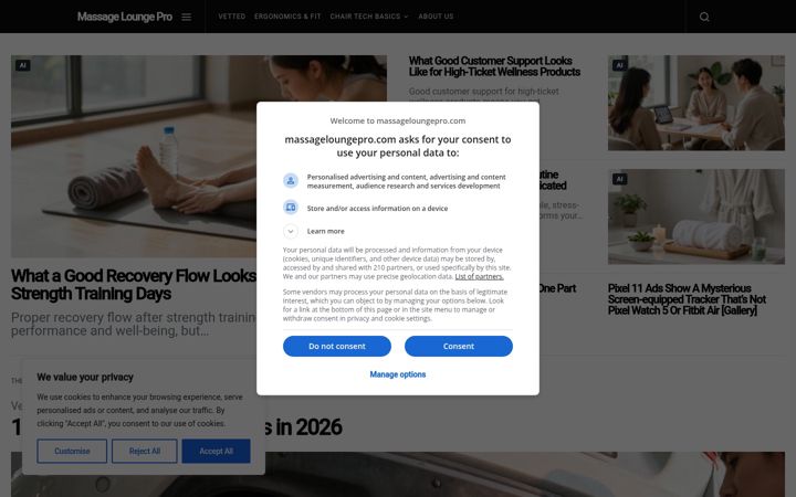 Screenshot of massageloungepro.com