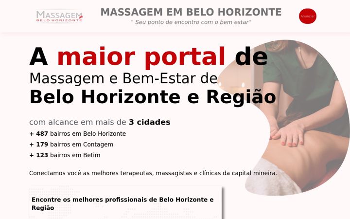 Screenshot of massagemembh.com.br