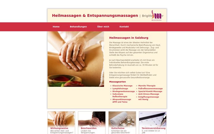 Screenshot of massagen-salzburg.com