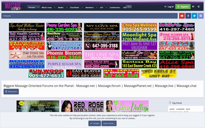 Screenshot di massageplanet.net