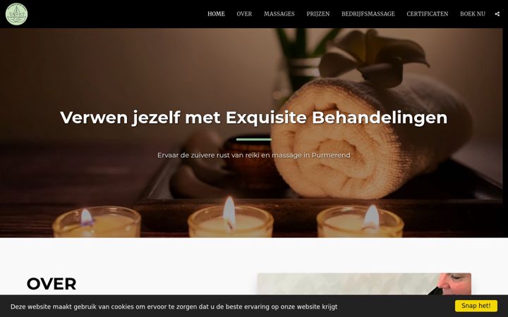 Screenshot of massagepraktijkselma.nl