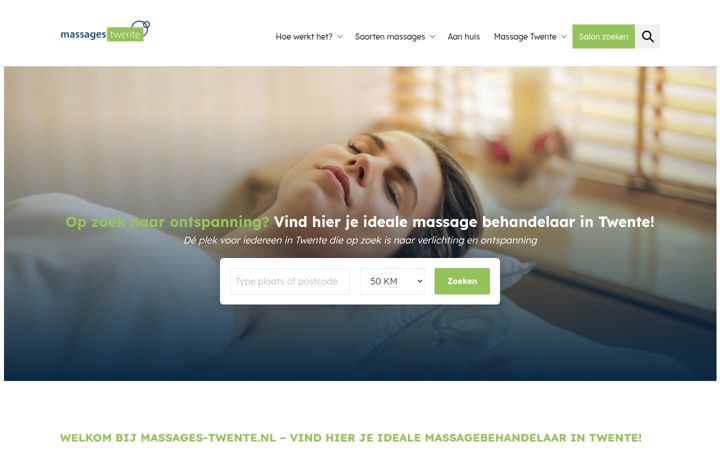 Screenshot of massages-twente.nl