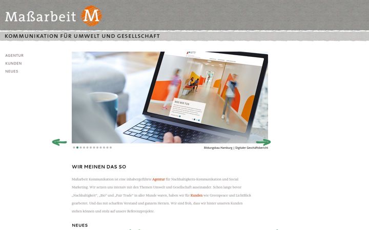 Screenshot of massarbeit.net