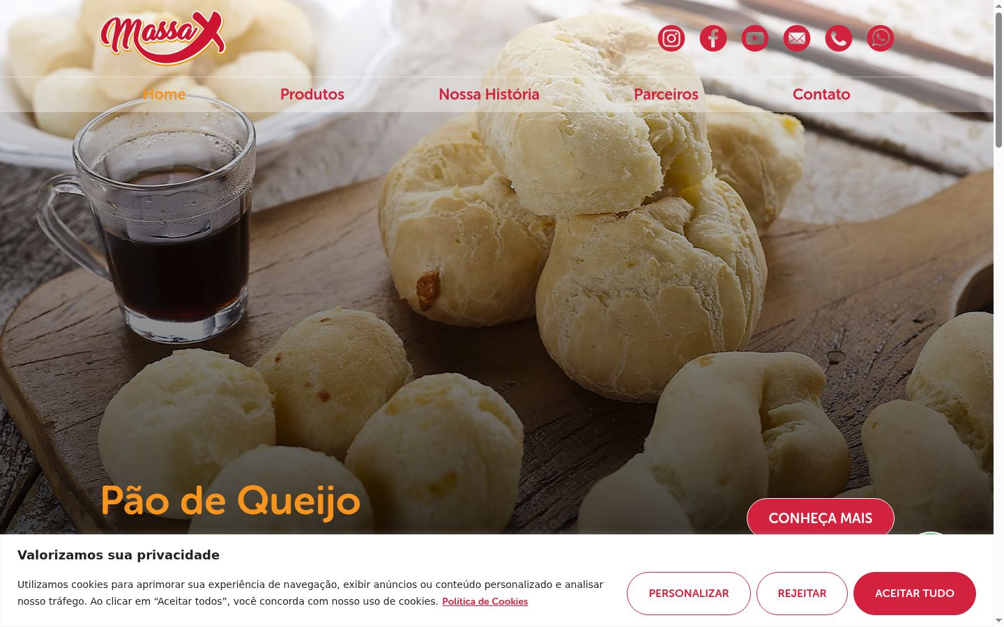 Captura de pantalla del banner de consentimiento mostrado antes de cualquier interacción