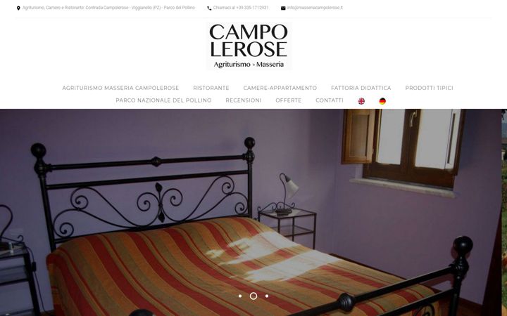 Screenshot of masseriacampolerose.it