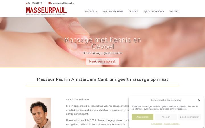 Screenshot of masseurpaul.nl