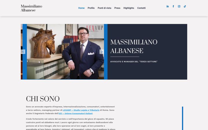 Screenshot of massimilianoalbanese.eu