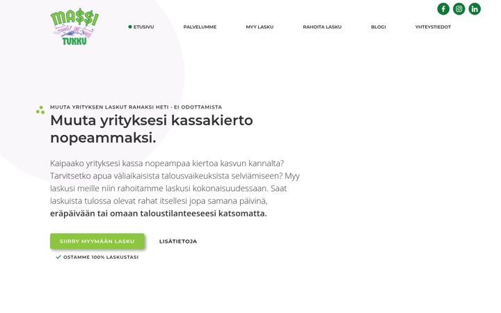 Snimka zaslona za massitukku.fi