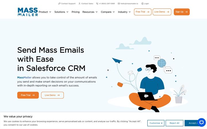 Screenshot of massmailer.io