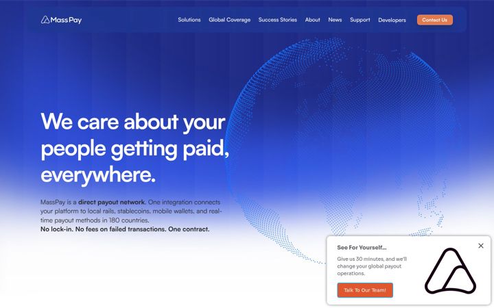 Screenshot of masspay.io